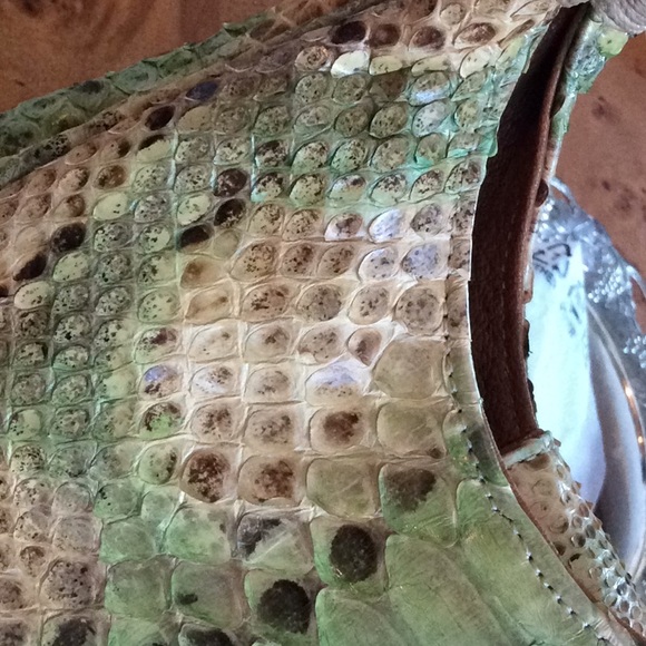 Python CARLOS FALCHI handbag made by hand nwot - Picture 11 of 13